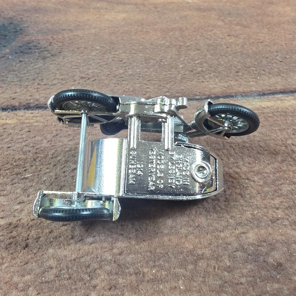 Matchbox Sunbeam Motor Cycle Y-8 Silver Good 1914 Models of Yesteryear Boxed